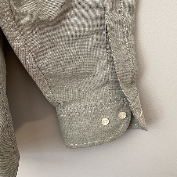 ARROW Dover Button Down Shirt, Grey, Size 16 34/35 - Picture 4 of 5